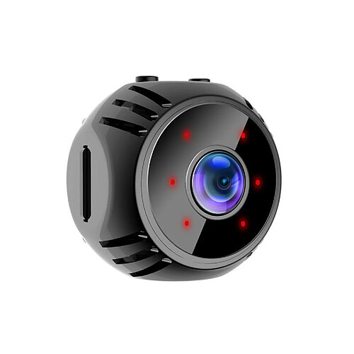 Chrono Mini caméra espion WiFi, 1080p HD sans fil, caméra cachée avec détection de mouvement et vision nocturne, caméra de sécurité intérieure avec microphone(Noir)