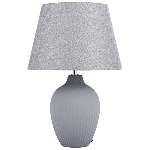 Beliani Lampe à poser FERGUS Céramique Gris