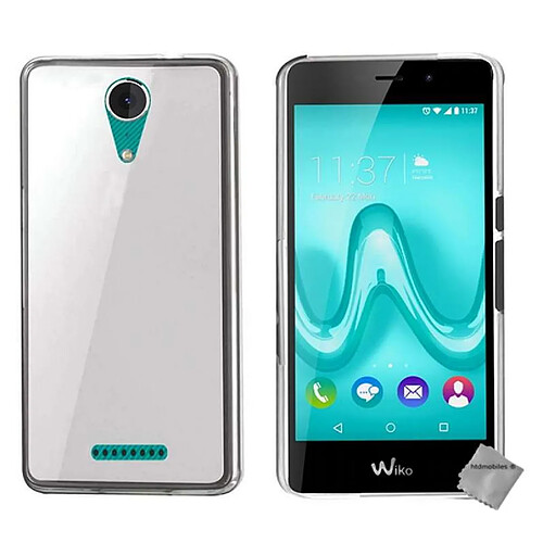 Htdmobiles Coque silicone gel fine pour Wiko Tommy 2 + verre trempe - BLANC TRANSPARENT