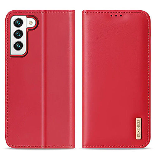 Etui en PU DUX DUCIS Fonction de blocage RFID rouge pour votre Samsung Galaxy S22 Plus