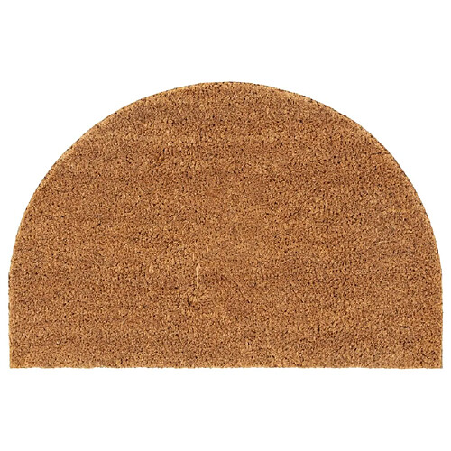 vidaXL Tapis de porte naturel demi-rond 40x60cm fibre de coco touffeté