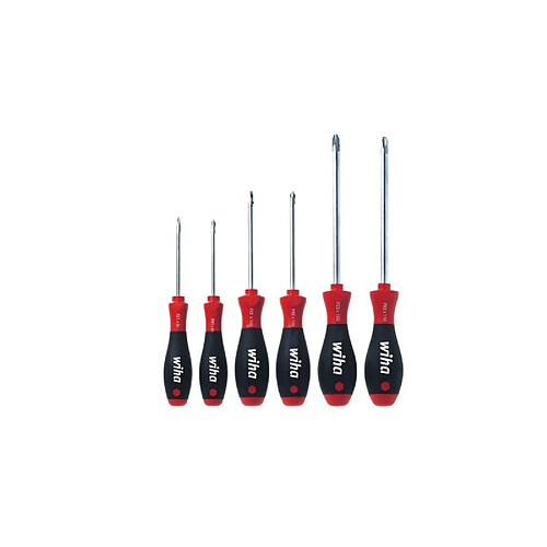 Perel Softfinish phillips/pozidriv jeu de tournevis - 6pcs lames rondes - wiha - 311 k6