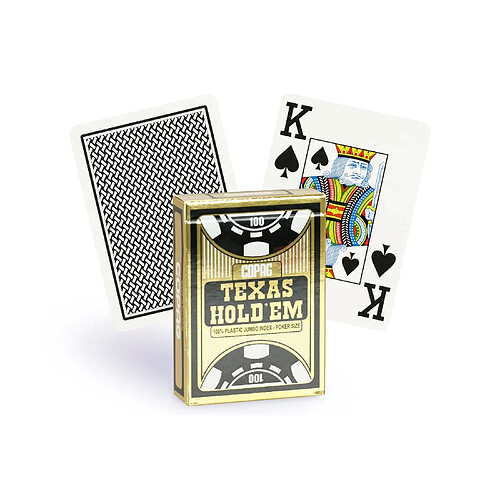 Cartes COPAG Texas Hold'em Gold (noir)