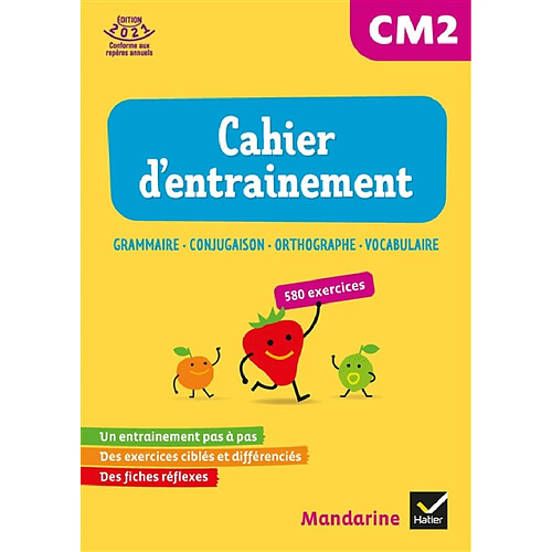 Cahier d'entraînement CM2 : grammaire, conjugaison, orthographe, vocabulaire