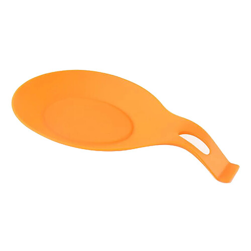 Support De Cuillère En Silicone Résistant à La Chaleur Ustensile De Cuisine Support De Spatule Aide Orange