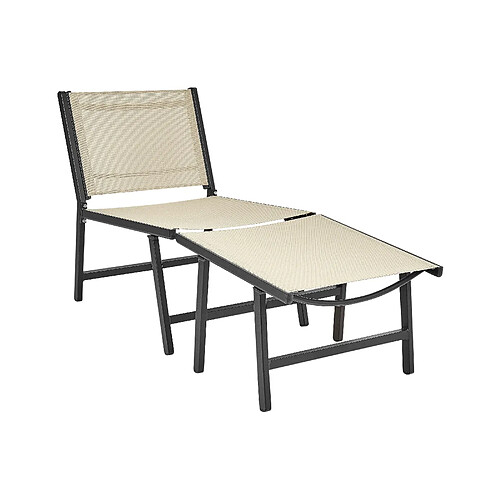 Beliani Chaise de jardin MARCEDDI Beige-Noir