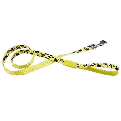 BEEZTEES Melon Laisse en Nylon pour Chien Jaune 120 x 2,5 cm