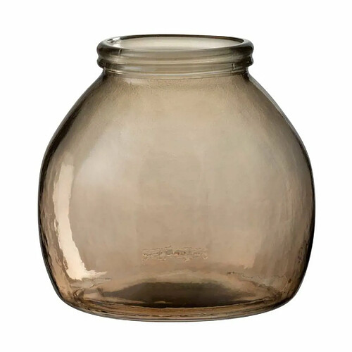 Paris Prix Vase Design en Verre Boule 21cm Marron Clair