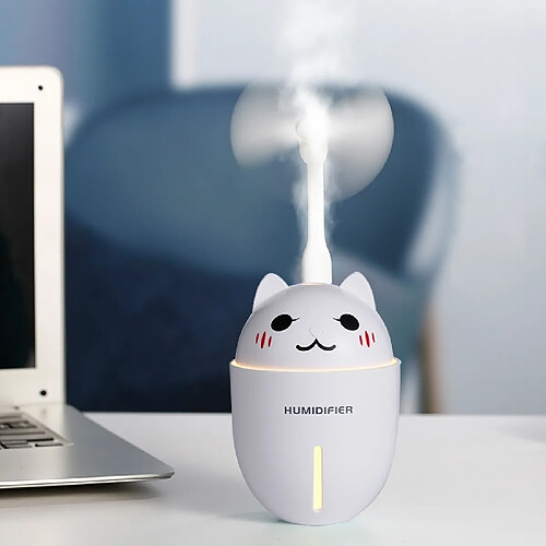 Wewoo Humidificateur d'air de bureau Mute Portable Mini Pet Shape 2W avec port USB étendu, Capacité: 320ml, DC 5V blanc