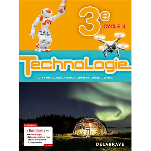 Technologie 3e, cycle 4 : bimanuel élève · Occasion