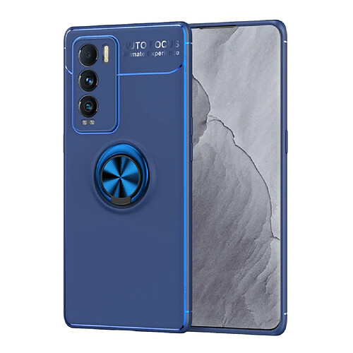 Coque en TPU antichoc avec béquille à anneau pour voiture bleu/bleu pour votre Realme GT Explorer Master