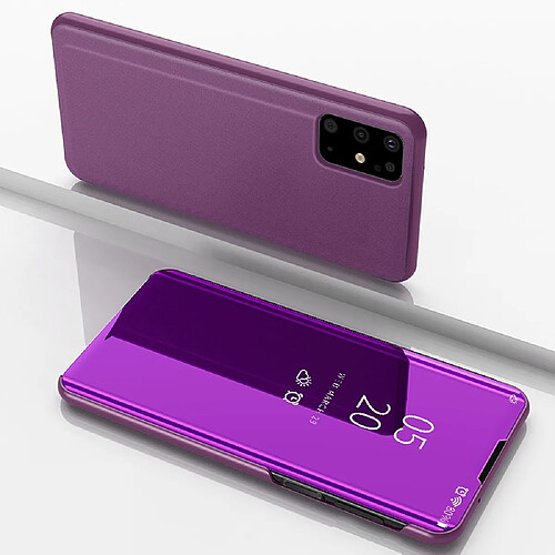 Wewoo Housse Coque Pour Galaxy S11 plaqué miroir étui en cuir à rabat horizontal avec support violet