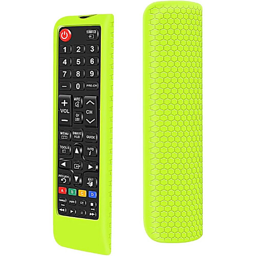 SANAG Housse Coque En Silicone Pour Samsung Tv Telecommande Bn59 Series, Antichoc Antiderapant Remote Case Cover etui De Protection Pour Samsung Tv Telecommande(Jaune)