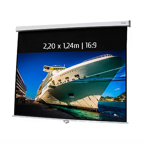 Kimex Ecran de projection manuel 2,20 x 1,24m - Format 16:9