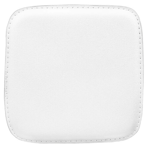 ICONIK INTERIOR Coussin pour tabouret carré - simili cuir - Stylix Blanc