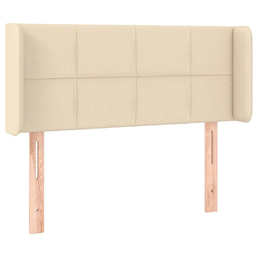 Maison Chic Tête de lit moderne avec oreilles pour chambre - Décoration de lit Crème 93x16x78/88 cm Tissu -MN10963