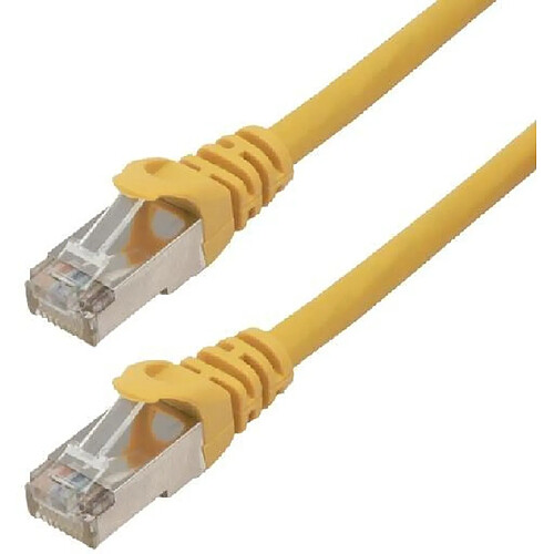 mcl - RJ45 - cat.6 100/1000Mbits/s - F/UTP (FTP) - serti droit - blindé - Jaune - 1m