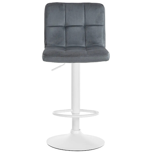 Non Tabouret de bar Peru velours blanc