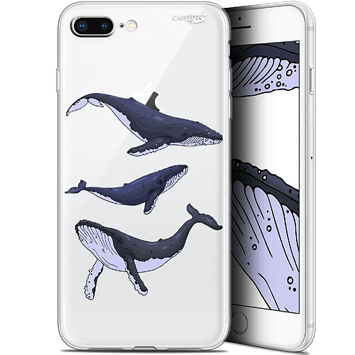 Caseink Coque arrière Apple iPhone 7/8 Plus (4.7 ) Gel HD [ Nouvelle Collection - Souple - Antichoc - Imprimé en France] Les 3 Baleines