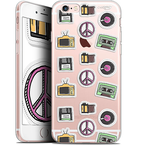 Caseink Coque arrière Apple iPhone 6/6s (4.7 ) Gel HD [ Nouvelle Collection - Souple - Antichoc - Imprimé en France] Vintage Stickers