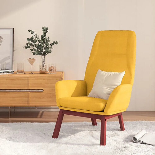 vidaXL Chaise de relaxation Jaune moutarde Tissu