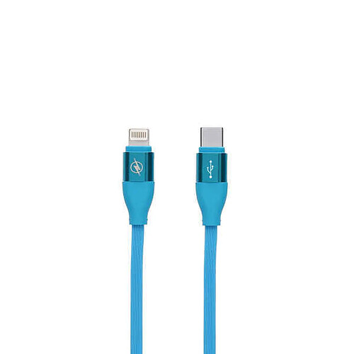 Uknow Câble de Données/Recharge avec USB Contact LIGHTING Type C Bleu (1,5 m)