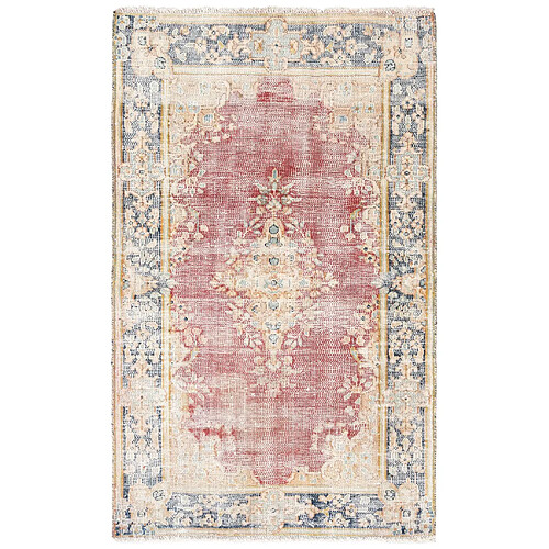 Vidal Tapis de laine 146x90 rouge Vintage Royal