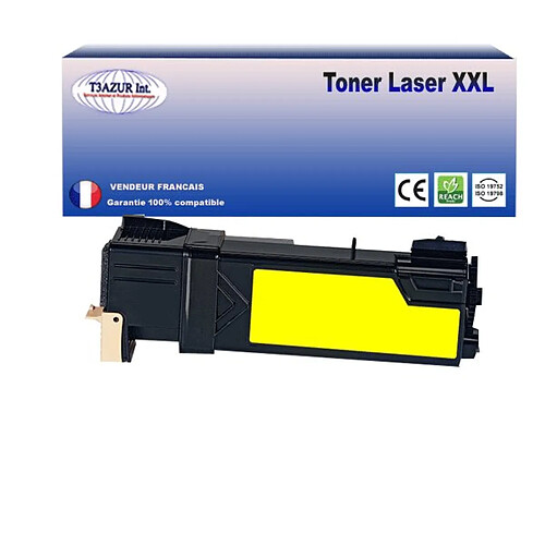 Toner compatible Xerox Phaser 6128, 6128MFP (106R01454) Jaune- 2 500 pages - T3AZUR