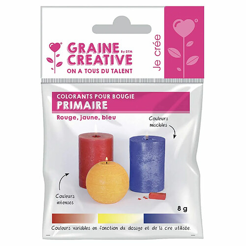 Graines Creatives 3 colorants solides pour bougies - Primaire