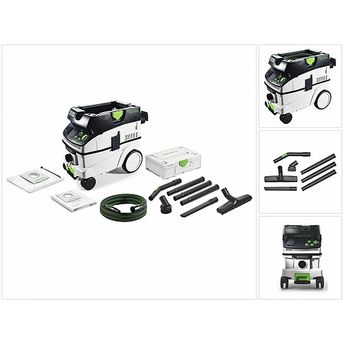 Festool Dépoussiéreur CTM 26 E AC CLEANTEC Aspirateur + Kit de nettoyage compact D 27 / D 36 K-RS-Plus + Coffret de transport