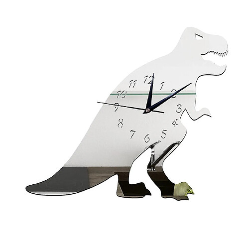 Universal Horloge murale dinosaure non tic-tac horloge dessin animé créative pour la décoration de la chambre