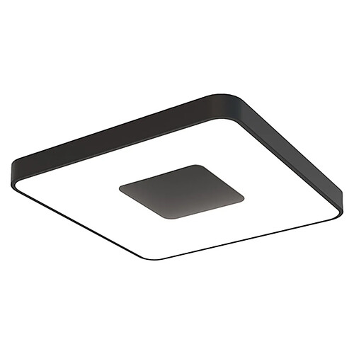 Inspired Plafonnier Carré 100W LED Avec Télécommande 2700K-5000K, 6000lm, Noir, 3 ans de Garantie