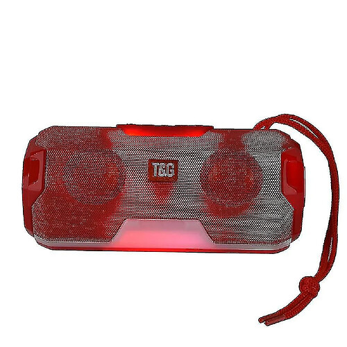 Universal YYH-Bluetooth en haut-parleur LED sans fil sans fil portable double haut-haut-haut de haut-parleur DJ en haut-parleurs sonores (rouge)