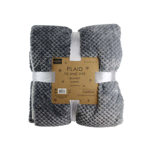 The Home Deco Factory Plaid tie and dye XXL 150 x 200 cm gris.