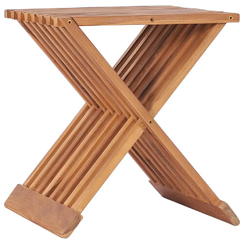 vidaXL Tabouret pliable 40x32x45 cm Bois de teck solide