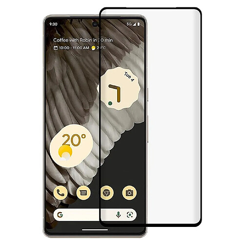 Protecteur écran en verre trempé anti-explosion, HD 3D curved, colle latérale intégrale, anti-rayures pour votre Google Pixel 7 Pro 5G - transparent