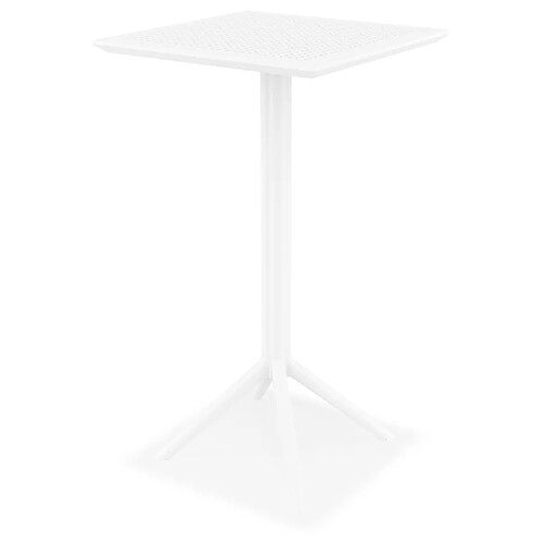 Alterego Table haute pliable 'FOLY BAR' blanche pour intérieur et extérieur