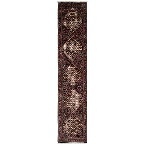 Vidal Tapis de couloir en laine 415x85 rouge Bidjar