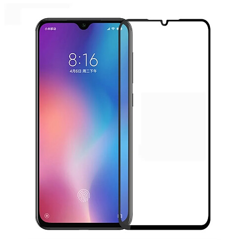 Wewoo Film de verre trempé plein écran 9H 2.5D pour Xiaomi Mi 9 SE (noir)