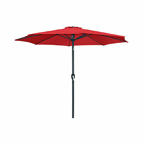 Mes Parasol droit inclinable 300 cm en tissu rouge