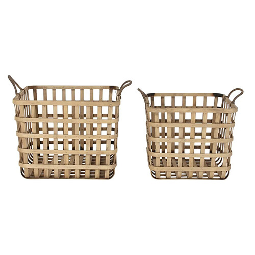 Set de basket DKD Home Decor Bambou Tropical (36,5 x 36,5 x 35 cm)