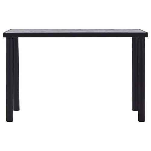 Maison Chic Table à manger | Table de salle à manger Noir et gris béton 120x60x75 cm MDF -GKD45714