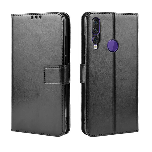 Wewoo Housse Coque en cuir à rabat horizontal Retro Crazy Horse Texture pour Lenovo Z5Savec porte-cartes et emplacements cartes et cadre photo Noir