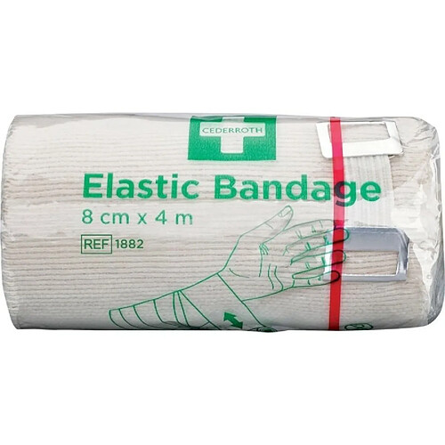 CEDERROTH Bandage élastique 8cm x 4m avec Clip