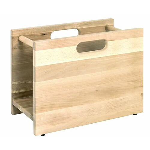 Pegane Porte-revues en bois hêtre vaporisé - Dim : L 40 x P 21 x 30 cm