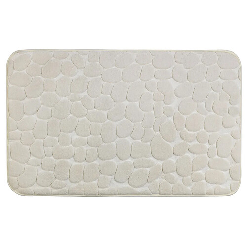 WENKO Tapis de salle de bain Pebbles - Mémoire de forme - Beige