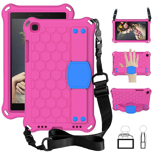 Wewoo Housse Coque Pour Galaxy Tab A8.0 T290 / T295 ?2019? Conception en nid d'abeille EVA + PC de protection plate anti-chute à quatre coins avec sangles Rose + Bleu