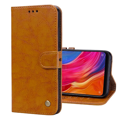 Wewoo Housse Coque en cuir à rabat horizontal pour homme de style Business à texture cire pour Xiaomi Mi 8, avec porte-cartes (portefeuille)