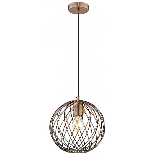 Luminaire Center Suspension Cuivre antique WHITBY L25 1 Lumières