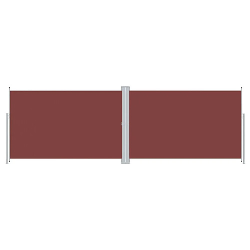 Maison Chic Auvent latéral rétractable de balcon | Store extérieur | Auvent solaire Marron 200x600 cm -GKD16804